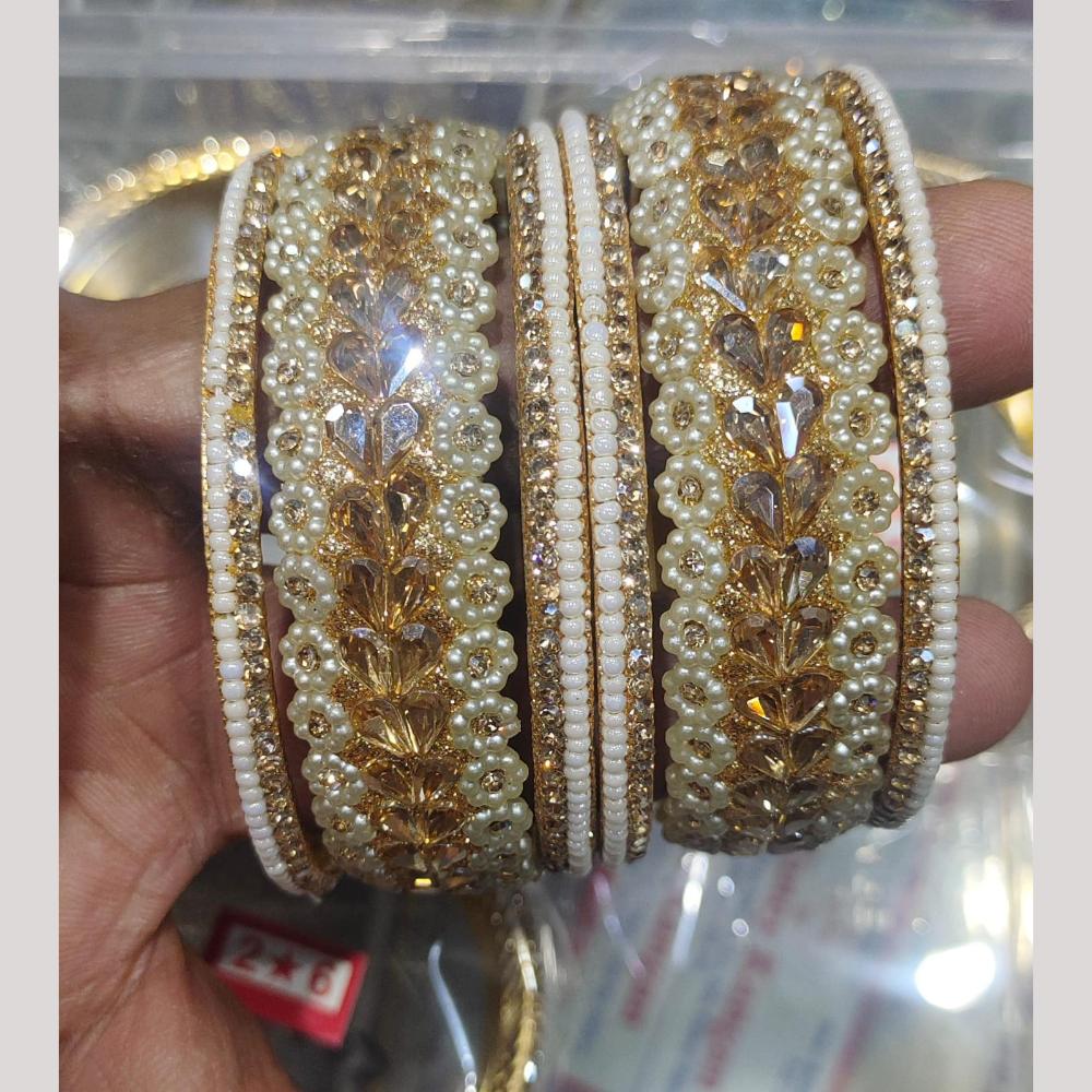 Pooja Bangles Gold Plated Austrian Stone Bangle Set – JewelEMarket