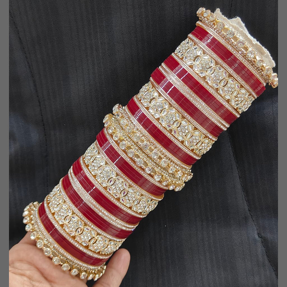 Pooja Bangles Gold Plated Bridal Bangle Set – JewelEMarket