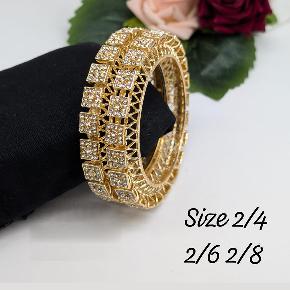 Pooja Bangles Gold Plated Austrian Stone Bangles Set