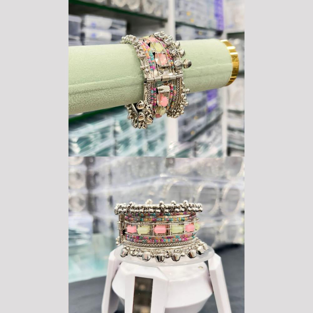 Pooja Bangles Ethnic Glam Pota And Beads Bangles Set