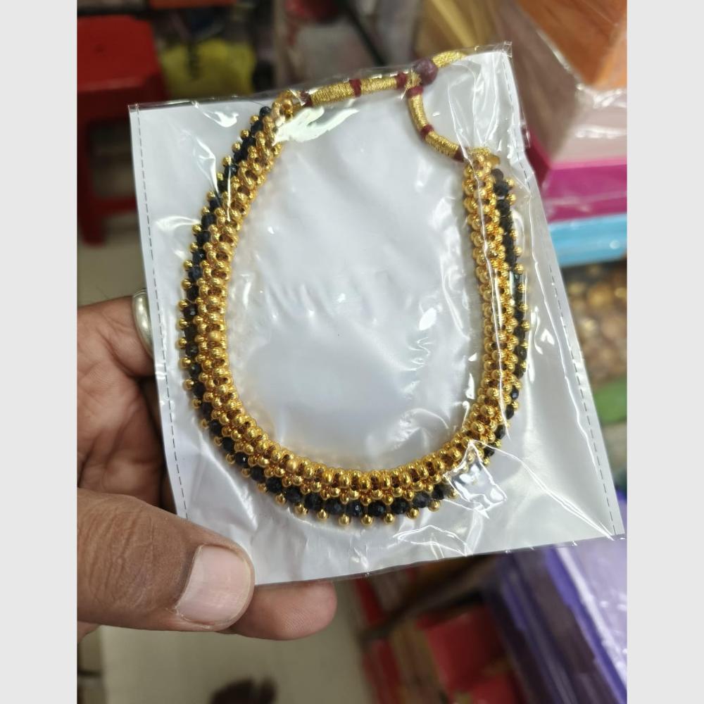 Pooja Bangles Authentic Handcrafted Thushi Necklace Inspired by Maharashtrian Heritage with Elegant Gold Tone Detailing