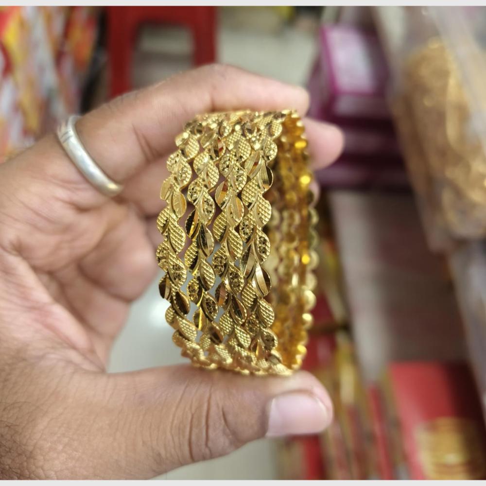 Pooja Bangles Traditional Gold Plated Bangles Set with Elegant Finish for Weddings