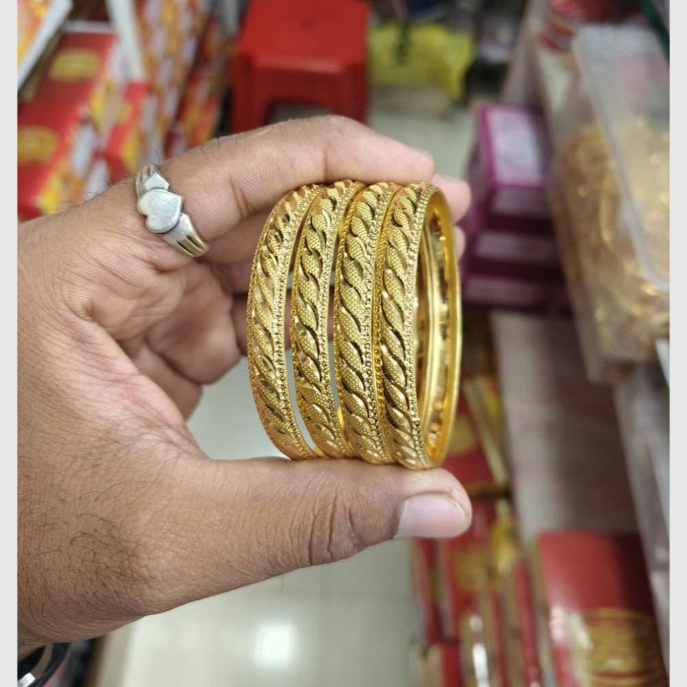Pooja Bangles Traditional Gold Plated Bangles Set with Elegant Finish for Weddings