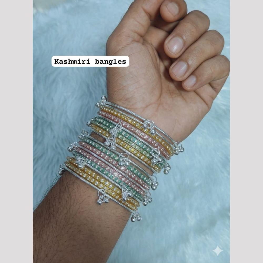 Pooja Bangles Classic Kashmiri Ghungroo Raindrop Glass Bangles Set