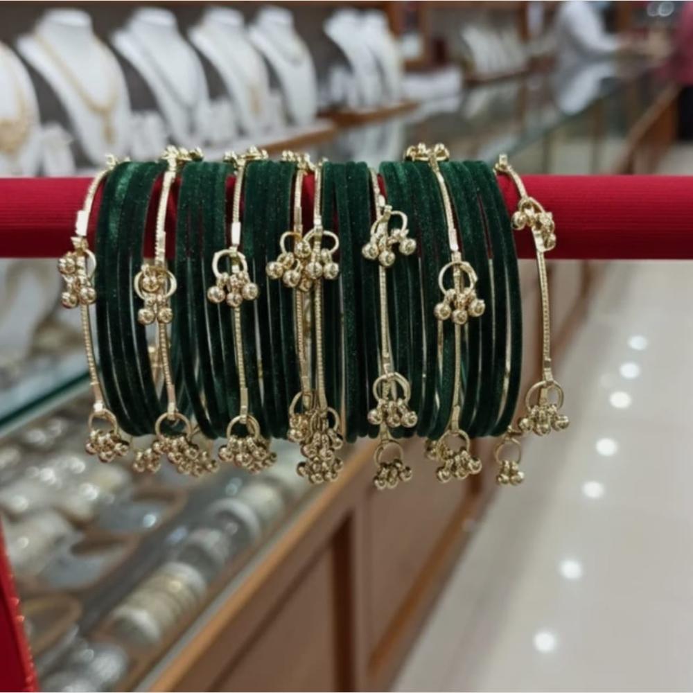 Pooja Bangles Royal Kashmiri Style Velvet Bangles Set