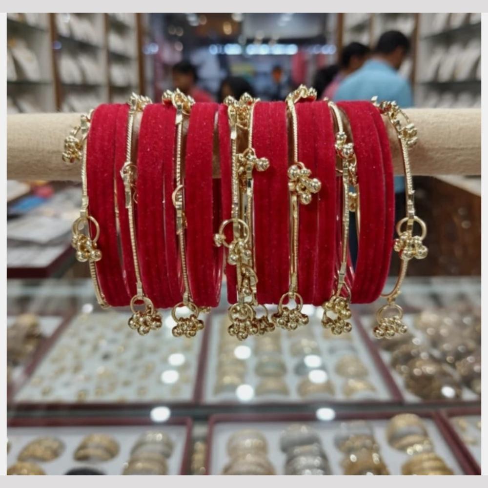 Pooja Bangles Royal Kashmiri Style Velvet Bangles Set
