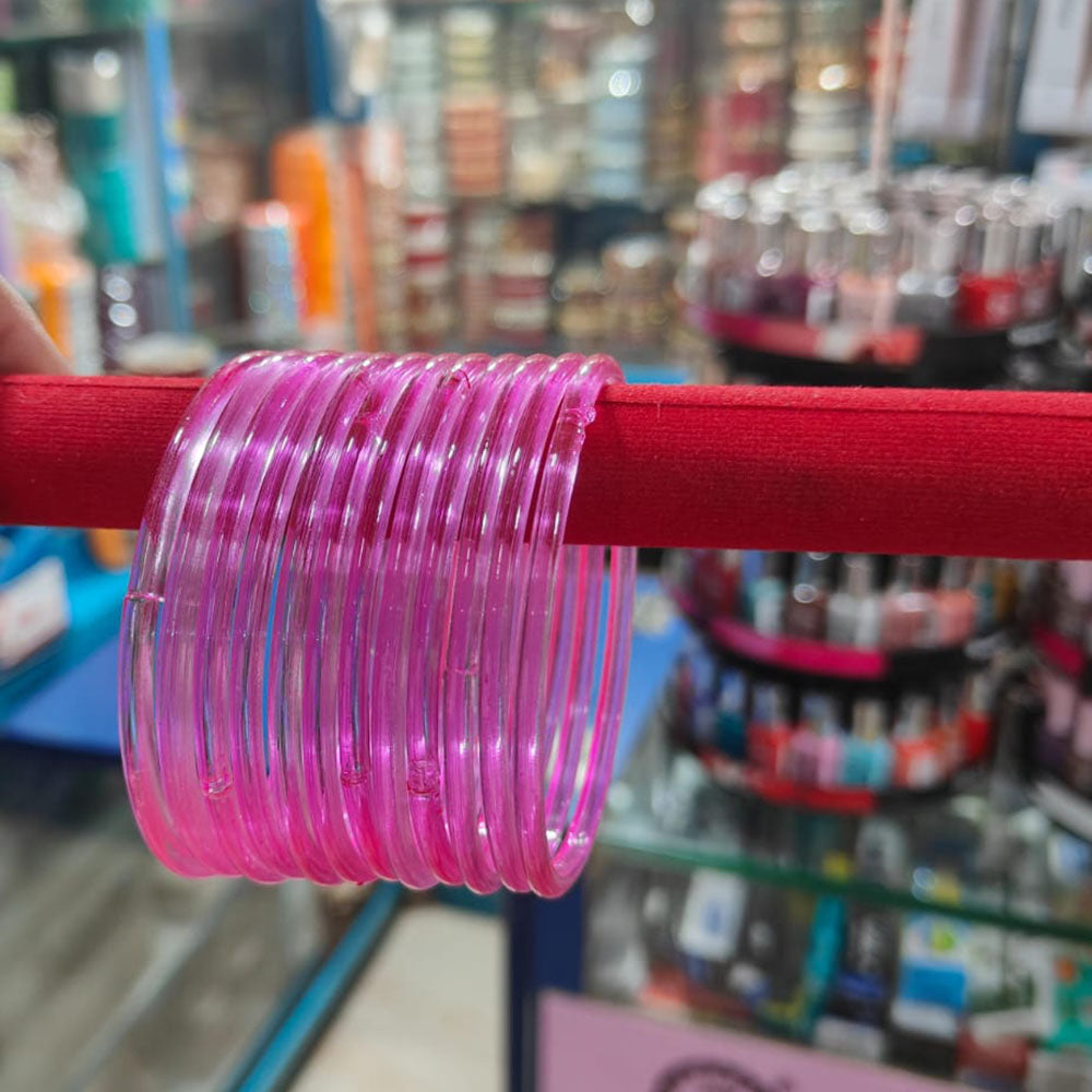 Pooja Bangles Glossy Transparent Jelly Bangles Set