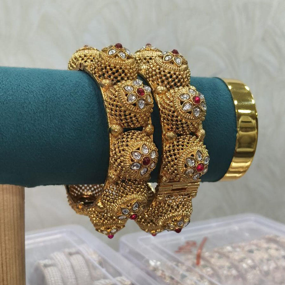 Pooja Bangles Elegant Pota Stone Bangles Set