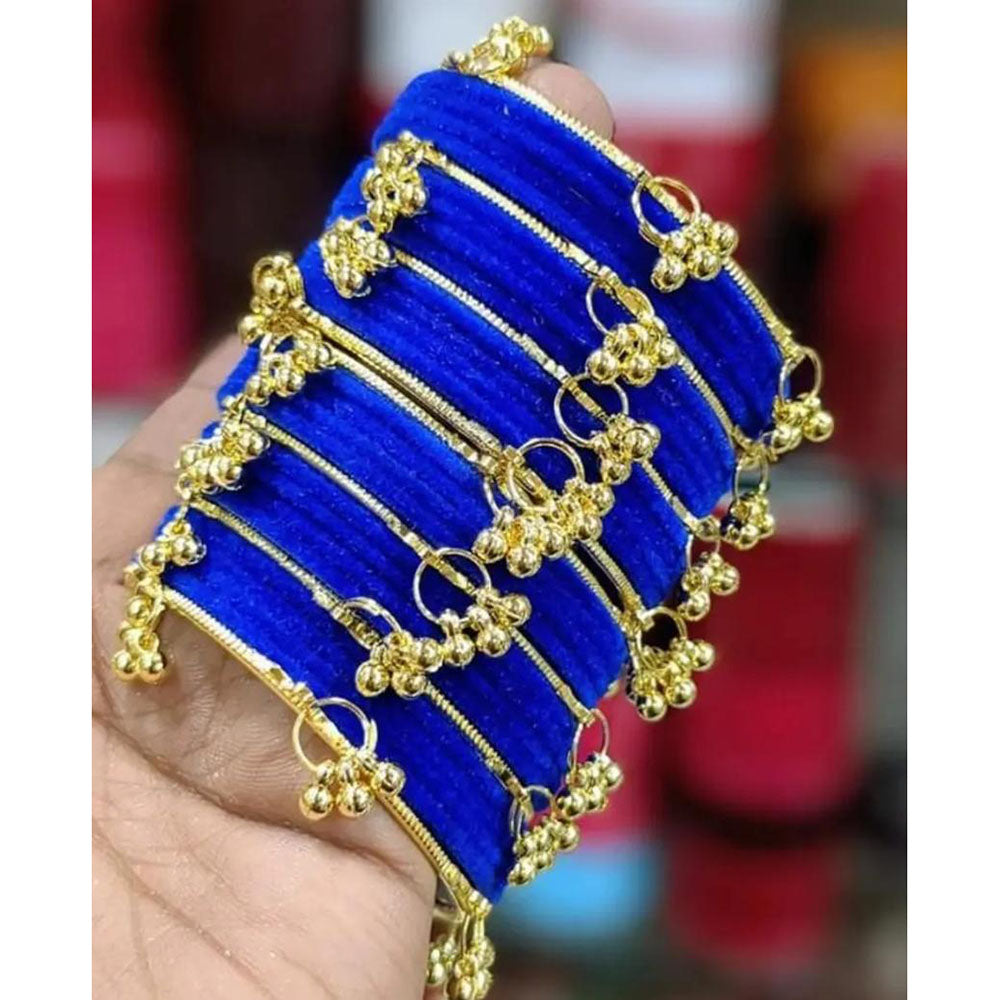 Pooja Bangles Classic Kashmiri Ghungroo Velvet Bangles Set