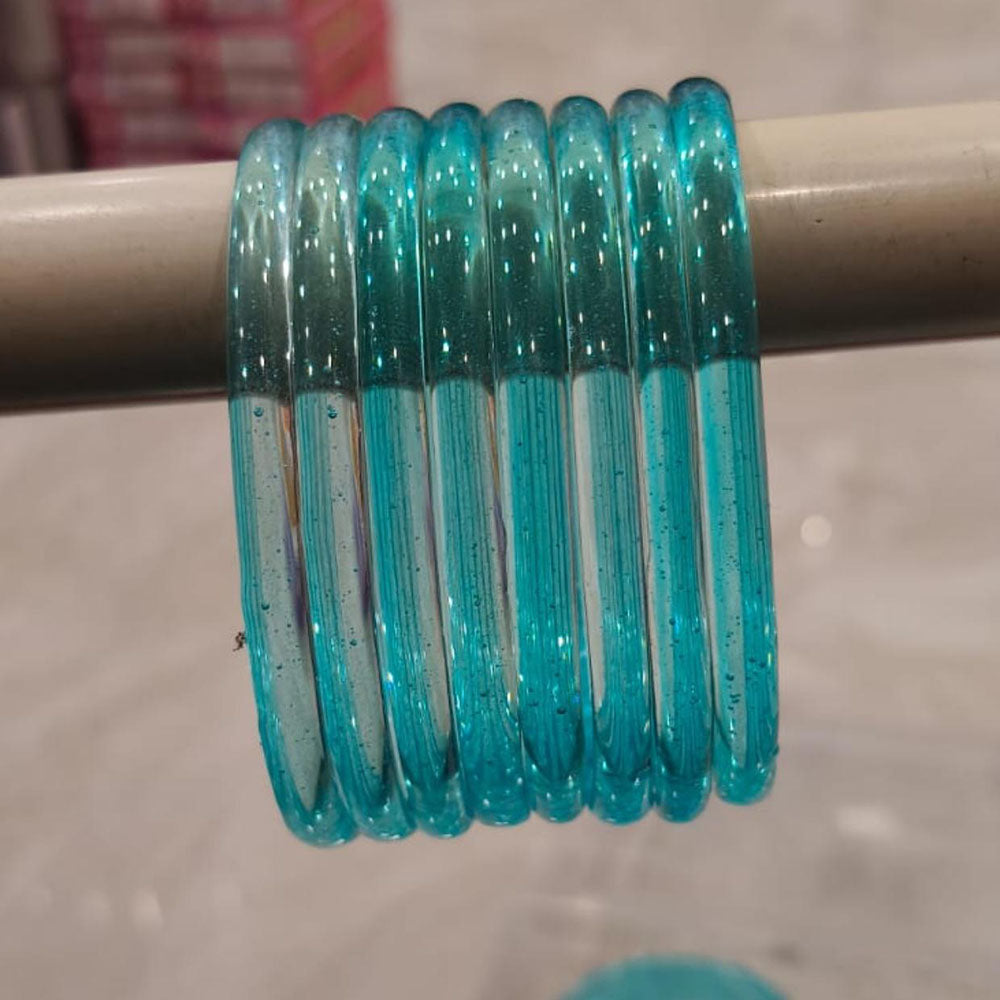 Pooja Bangles Glossy Transparent Jelly Bangles Set