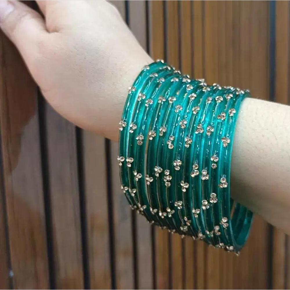 Pooja Bangles Luxury Austrian Stone Glass Wedding Wear Bangles Set