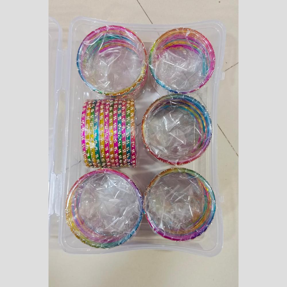 Pooja Bangles Luxury Austrian Stone Glass Wedding Wear Bangles Set