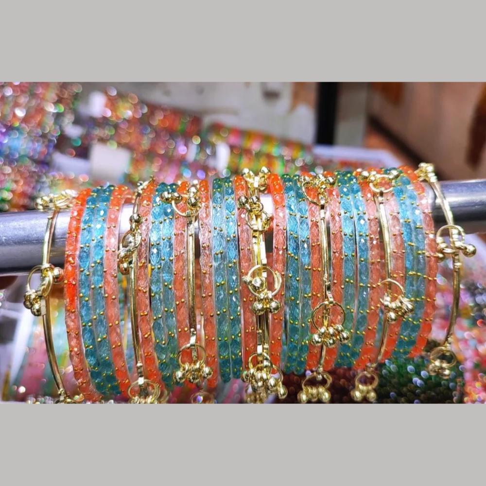 Pooja Bangles Raindrop Glass Traditional Kashmiri Bangles Set