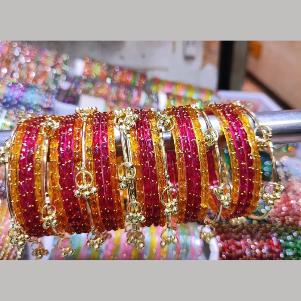 Pooja Bangles Raindrop Glass Traditional Kashmiri Bangles Set