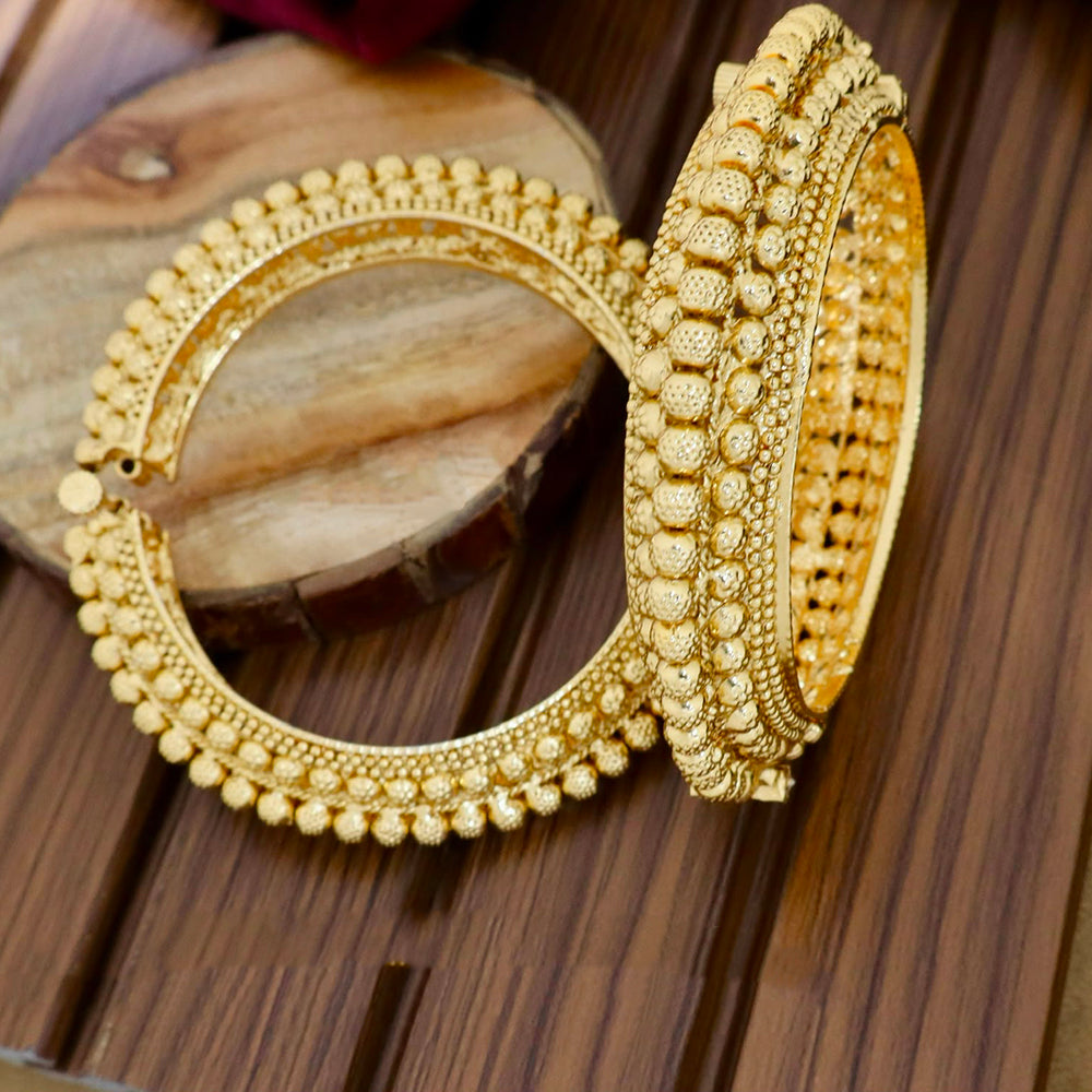 Pooja Bangles Gold Plated Openable Bangles Set