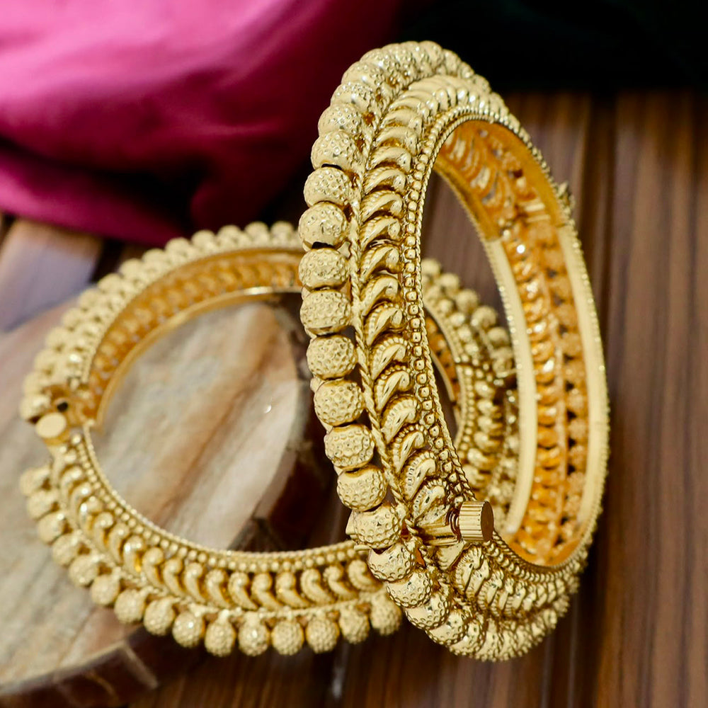 Pooja Bangles Gold Plated Openable Bangles Set