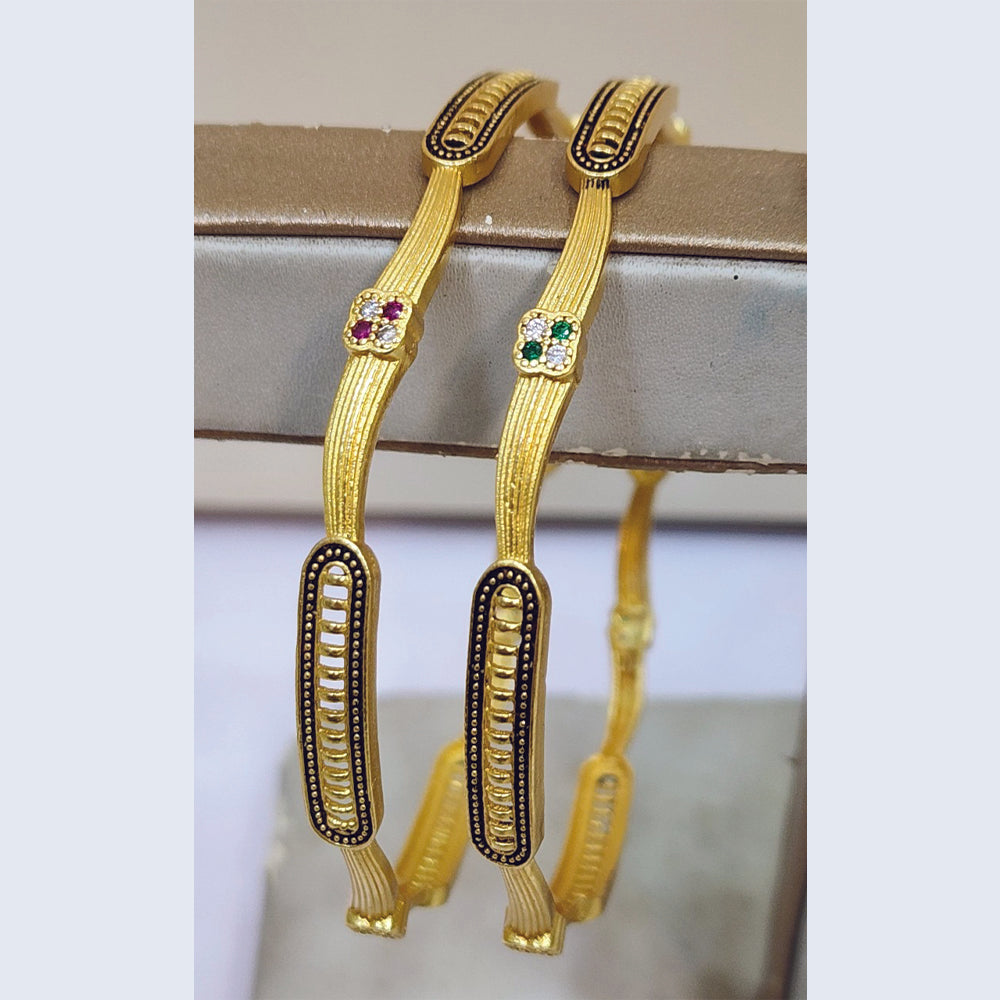 Raiyaraj Shimmering Austrian Stone Detailing Bangles Set