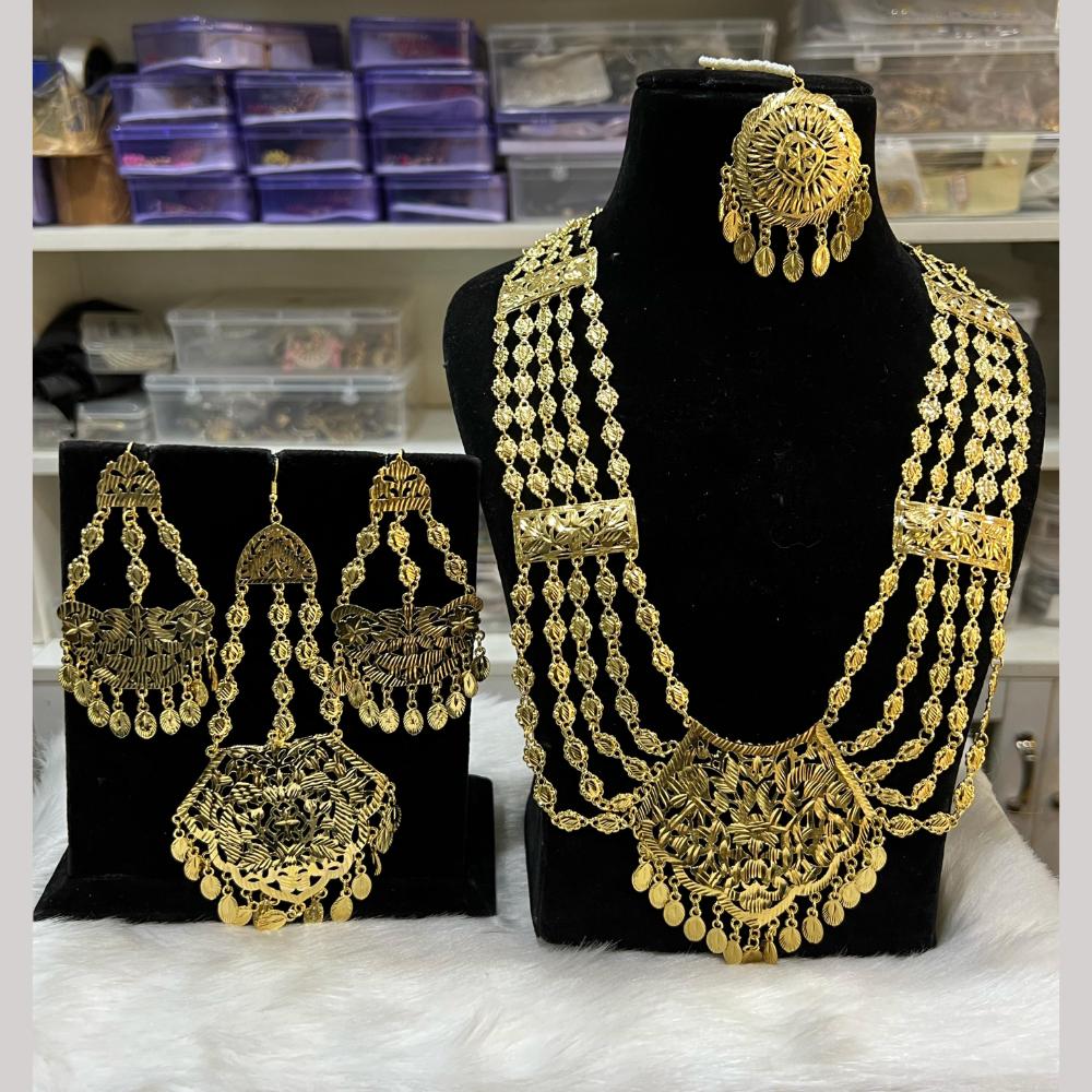 Hira Collections Gold Plated Necklace Set