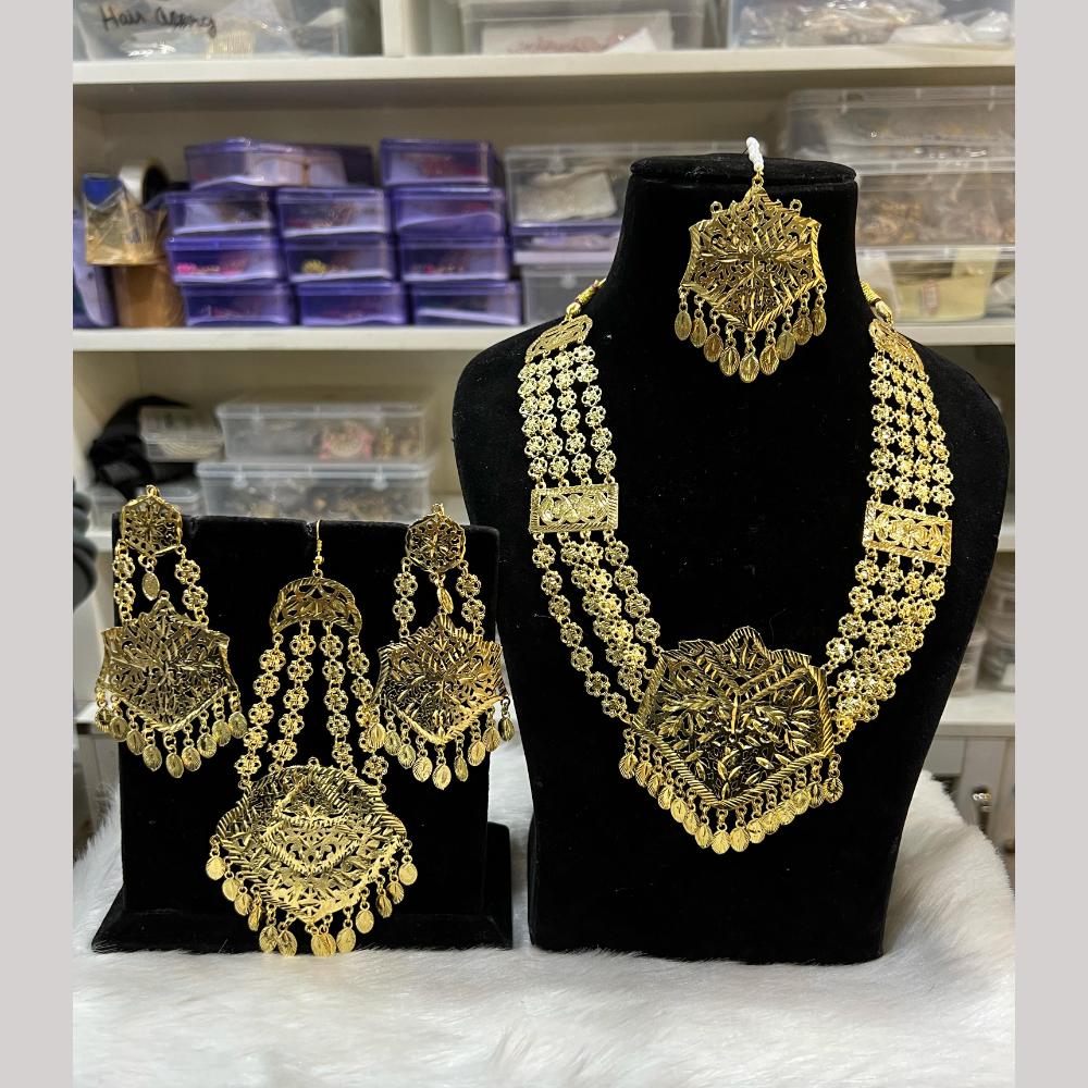 Hira Collections Gold Plated Necklace Set