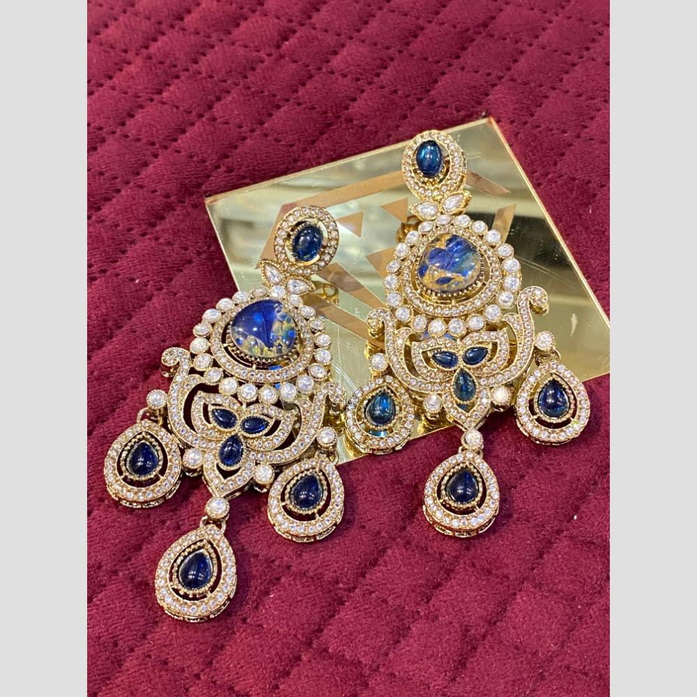 Hira Collections Sparkle Sway Elegant Austrian And Resin Stone Danglers Earrings