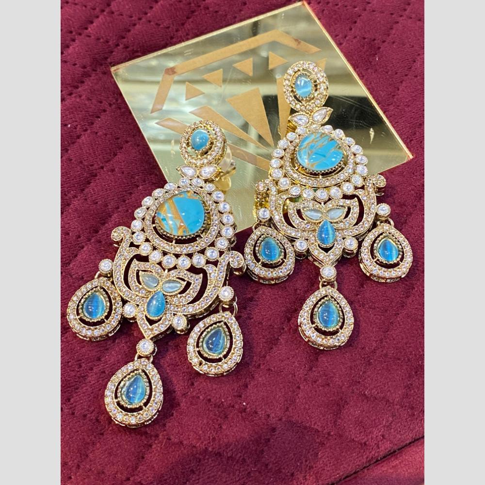 Hira Collections Sparkle Sway Elegant Austrian And Resin Stone Danglers Earrings