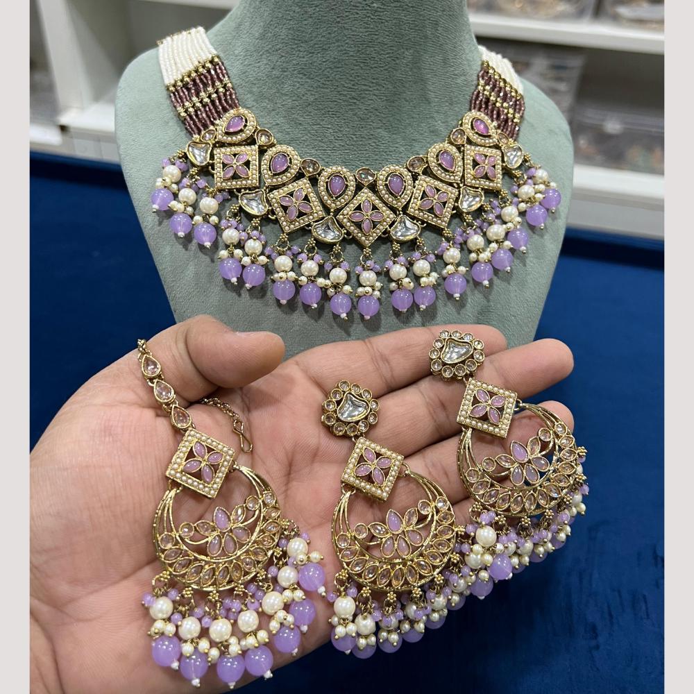 Hira Collections Traditional Kundan Pearl Necklace Set