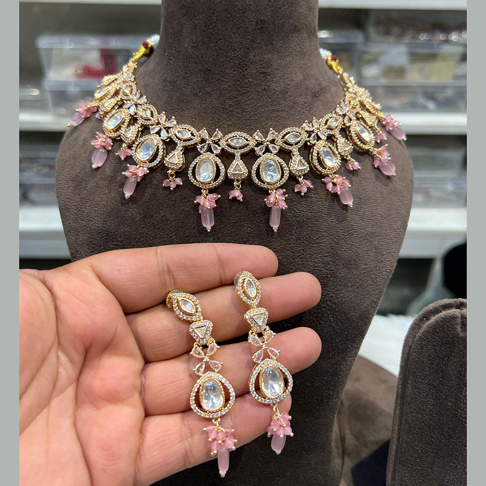 Hira Collection Traditional Kundan And Beads  Necklace Set