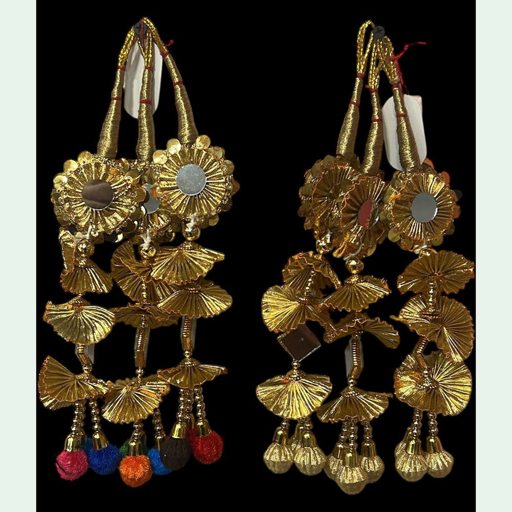 Hira Collections Colorful Hair Paranda with Tassels – Ethnic Indian Hair Jewelry