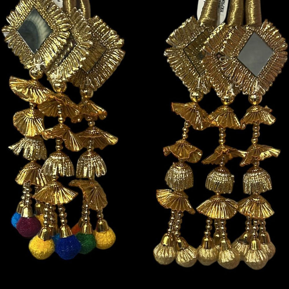 Hira Collections Colorful Hair Paranda with Tassels – Ethnic Indian Hair Jewelry