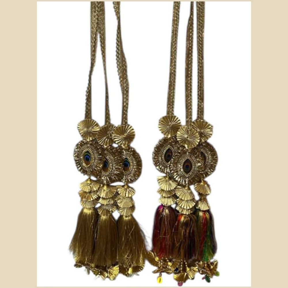 Hira Collections Colorful Hair Paranda with Tassels – Ethnic Indian Hair Jewelry