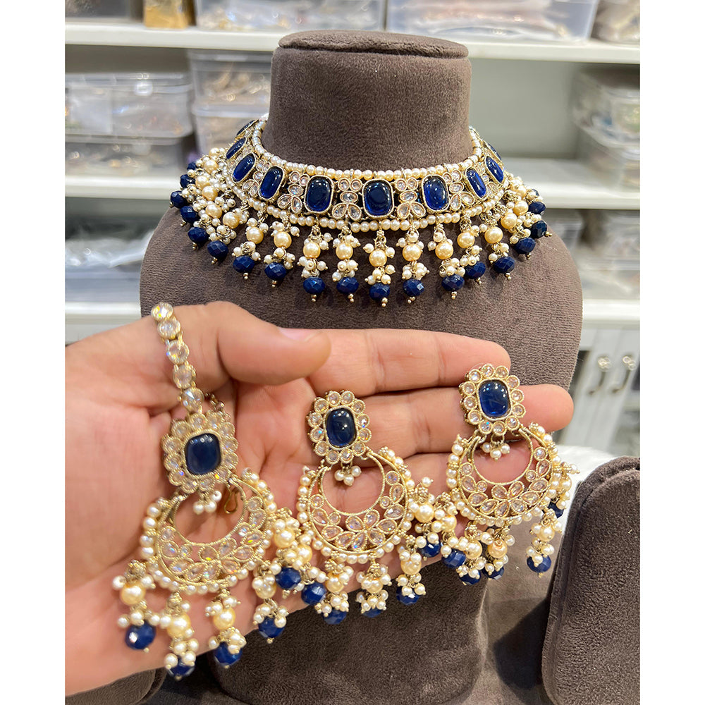 Hira Collections Timeless Glam Pota Kundan And Pearl Necklace Set