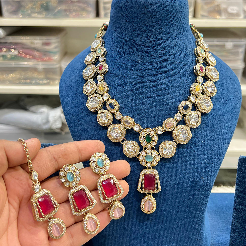 Hira Collection Sparkling Crystal Elegance Necklace Set