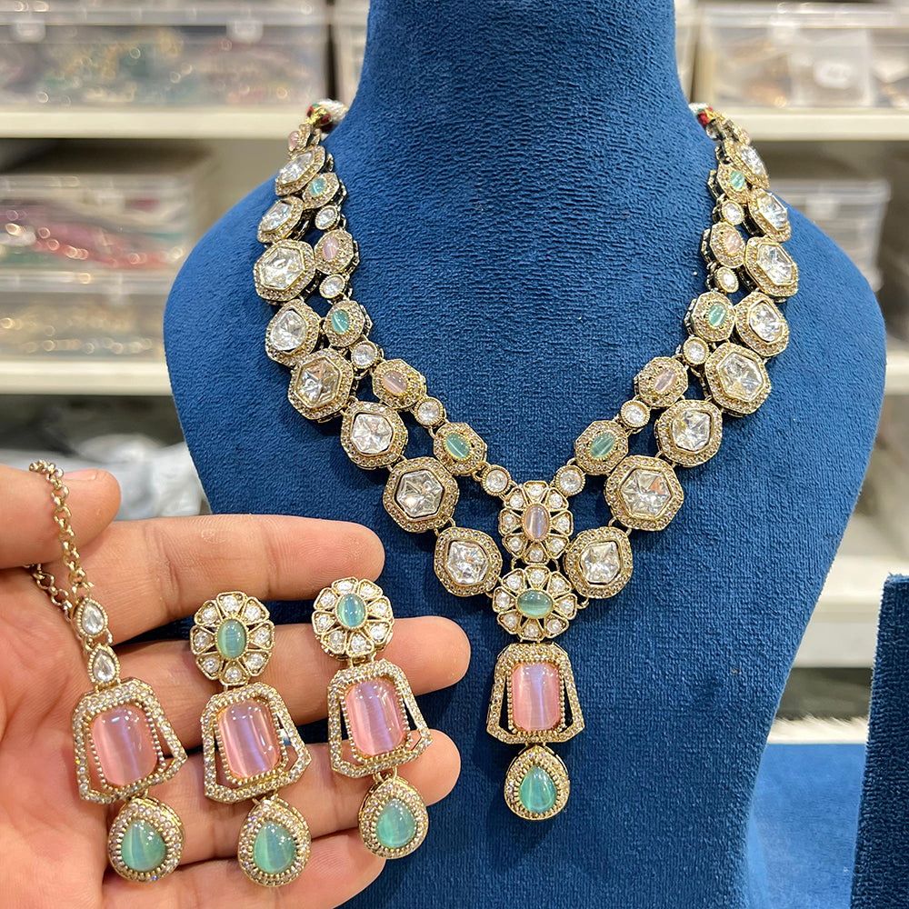 Hira Collection Sparkling Crystal Elegance Necklace Set