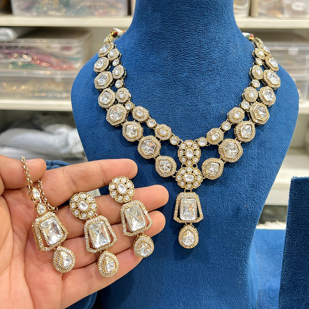Hira Collection Sparkling Crystal Elegance Necklace Set