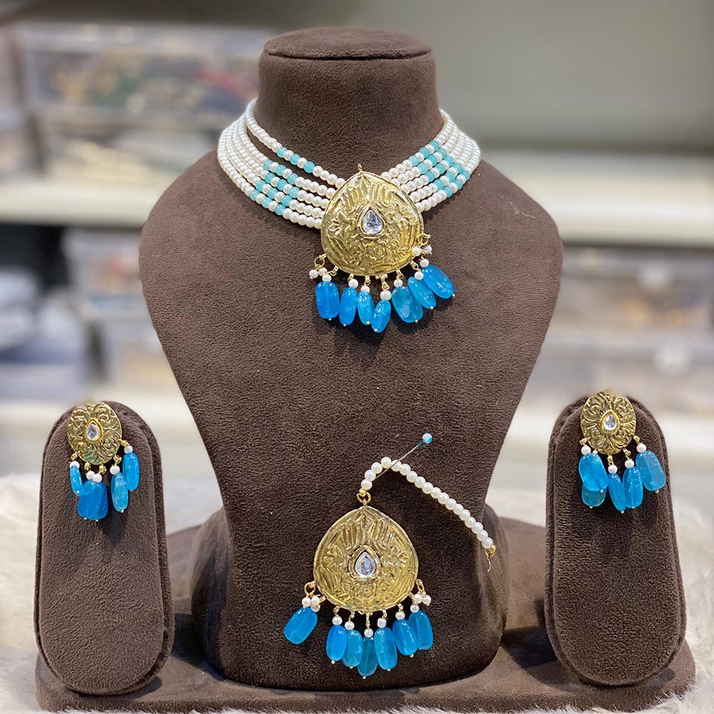 Hira Collection Pearl Beauty And Beadwork Necklace Set