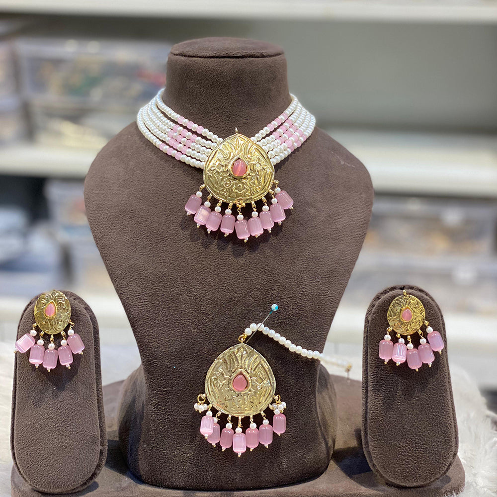 Hira Collection Pearl Beauty And Beadwork Necklace Set