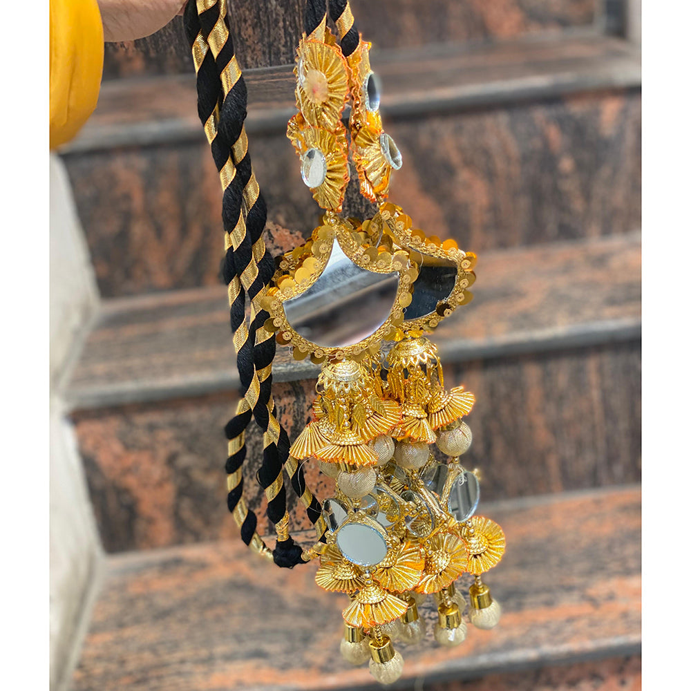 Hira Collections Royal Mirror Designer Latkan Tassel Hair Jewelry