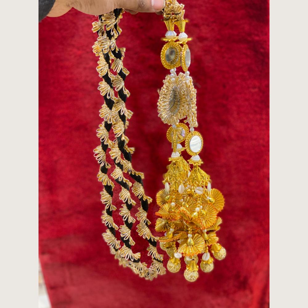 Hira Collections Heavy Mirror And Shell Work Hair Paranda