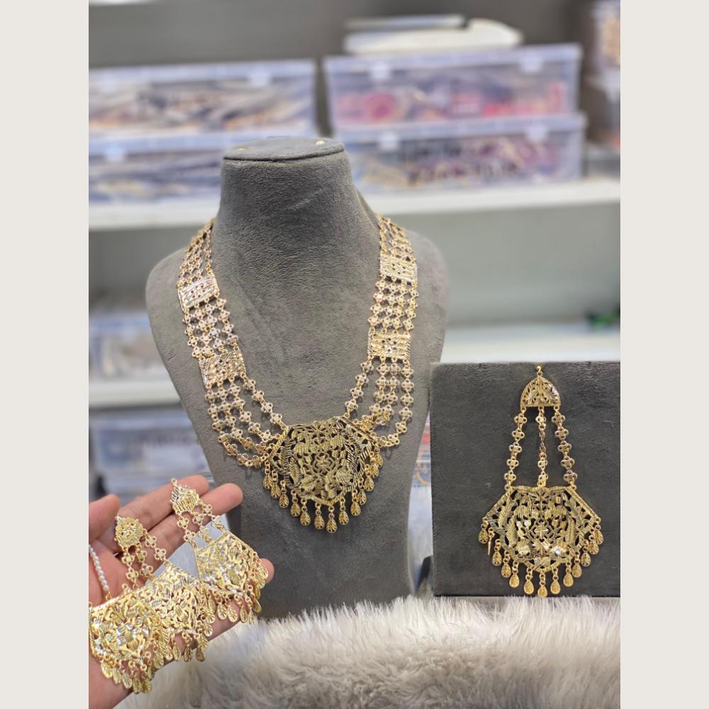 Hira Collections Designer Round Filigree Necklace Set