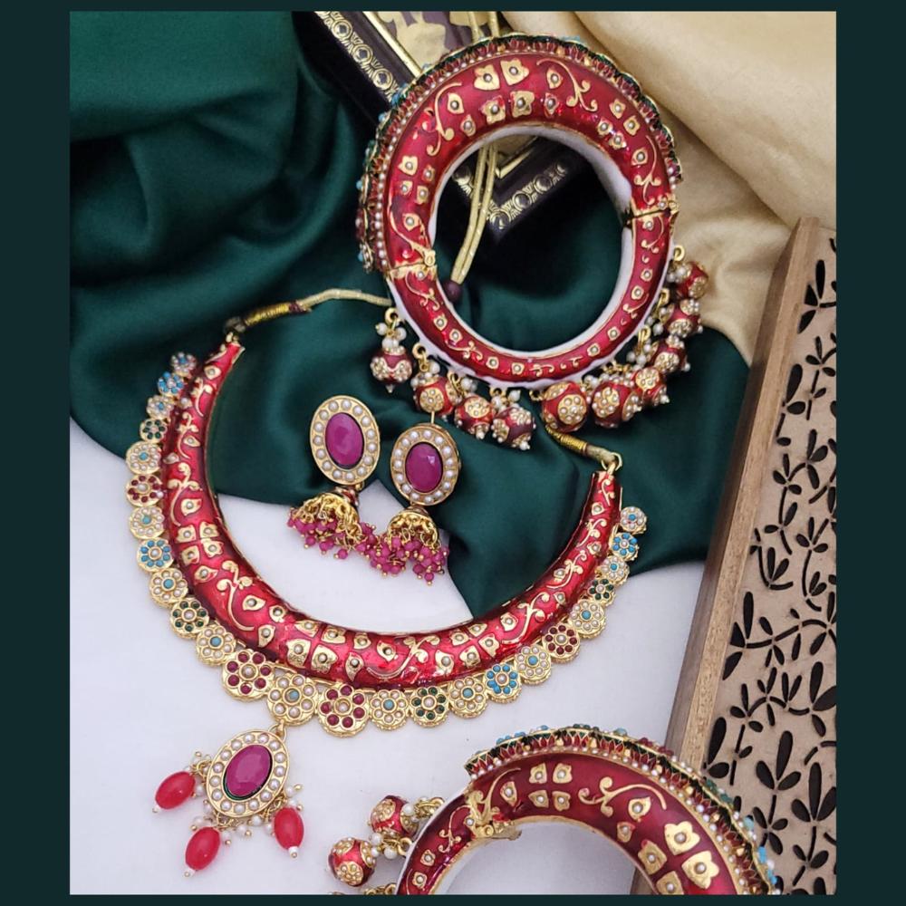 Hira Collections Grand Wedding Pearl Jewellery Combo Collection Set