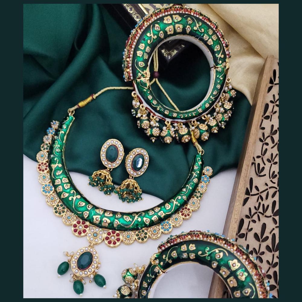 Hira Collections Grand Wedding Pearl Jewellery Combo Collection Set