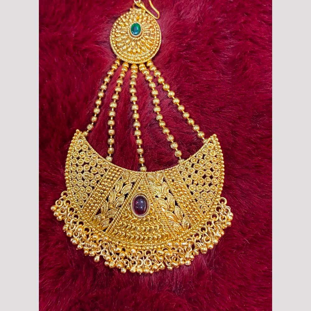 Hira Collections Statement Pota Stone Pearl Passa for Women /Designer Hair Accessory