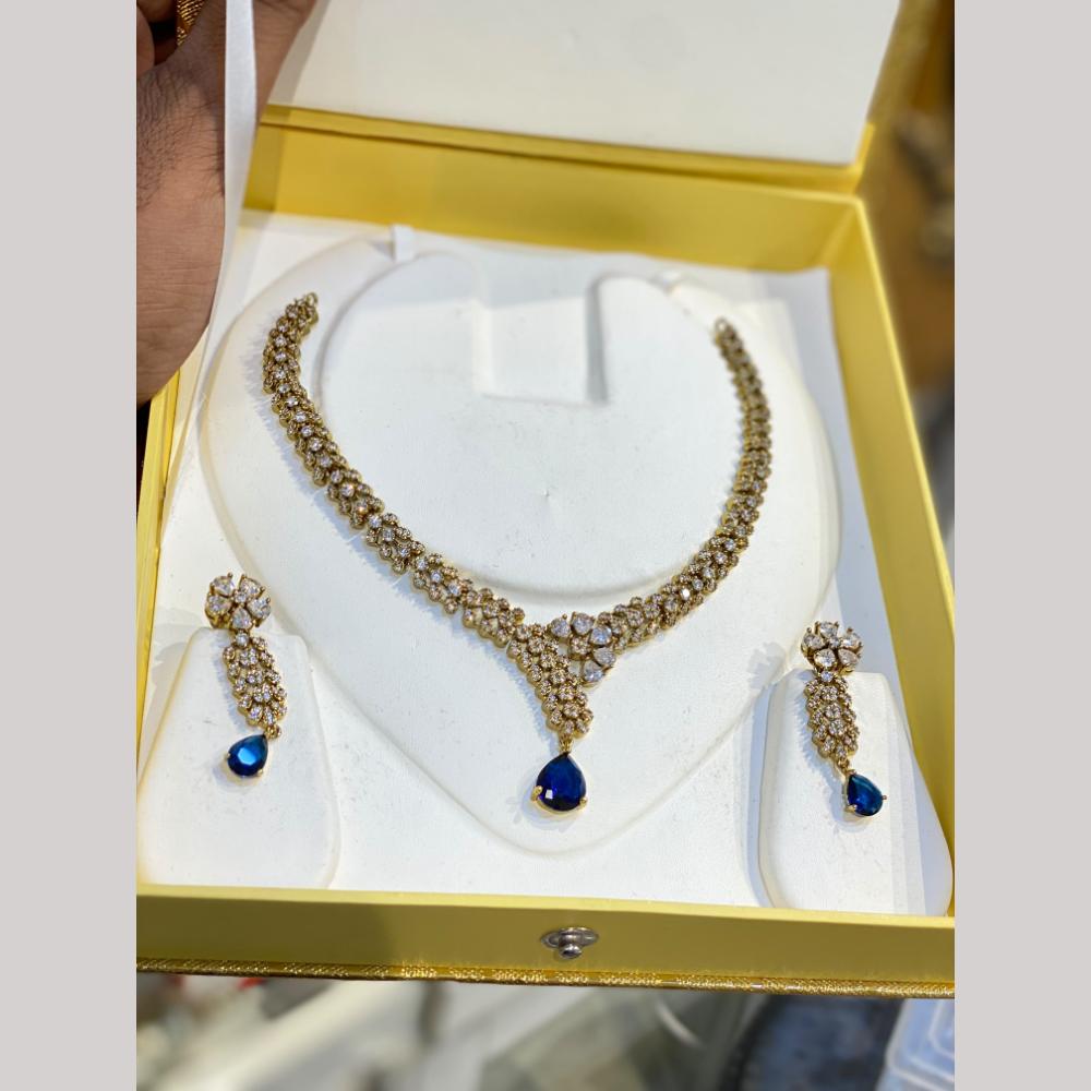 Hira Collections Gorgeous American Daimond Designer Necklace Set