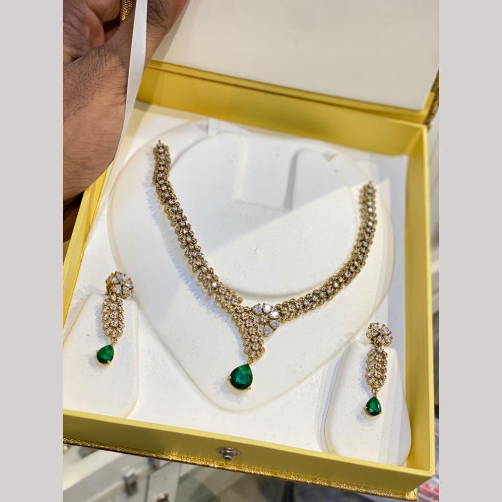 Hira Collections Gorgeous American Daimond Designer Necklace Set