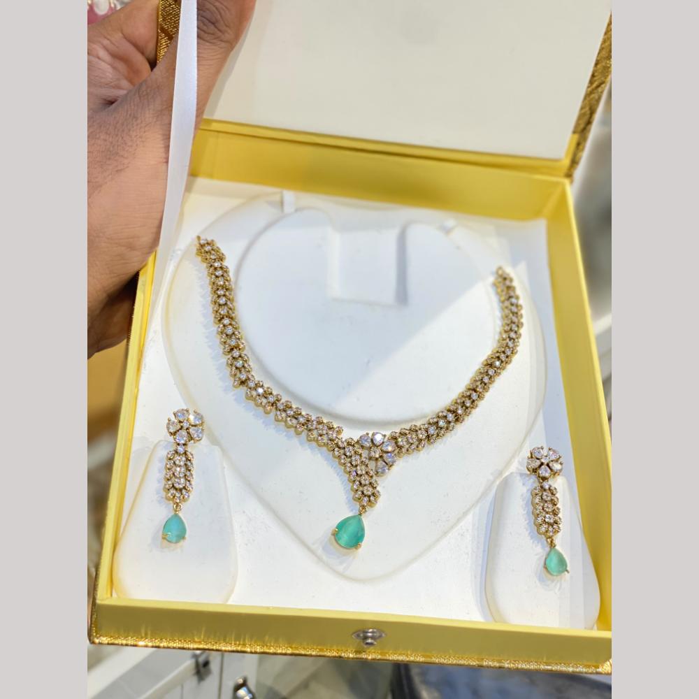 Hira Collections Gorgeous American Daimond Designer Necklace Set