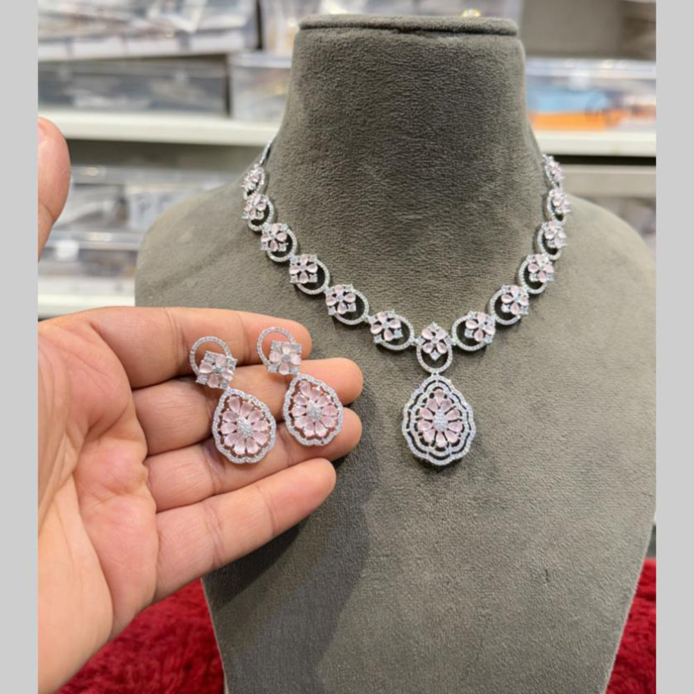Hira Collections Designer American Daimond Necklace Set