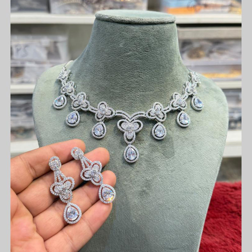 Hira Collections Designer American Daimond Necklace Set