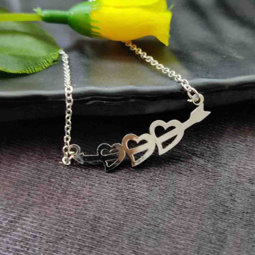 Urthn Heart Shape Chain Pendant (Pack Of 6)