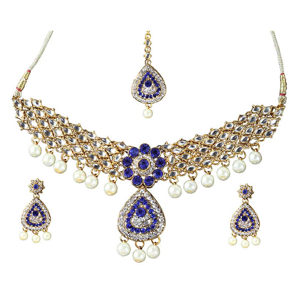 Darshana Jewels Gold Plated Austrian Stone Necklace Set – JewelEMarket