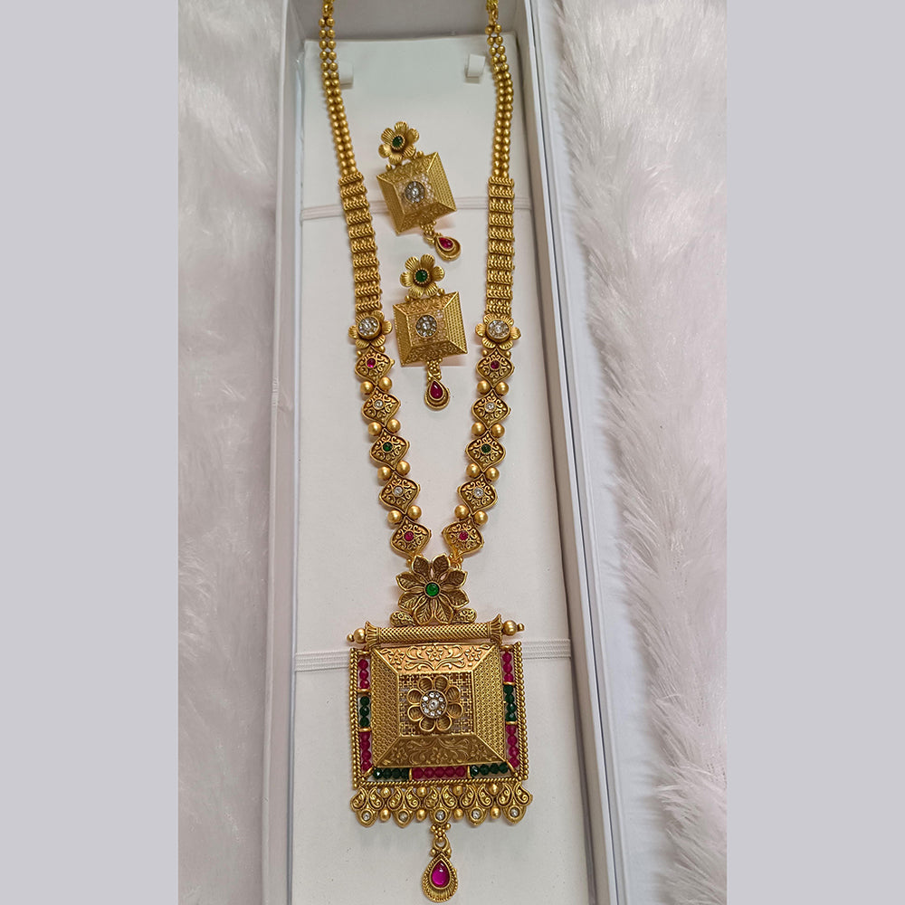 Pari Art Jewellery Forming Pota Stone Long Necklace Set – JewelEMarket